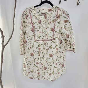 Fabindia cotton floral tunic top